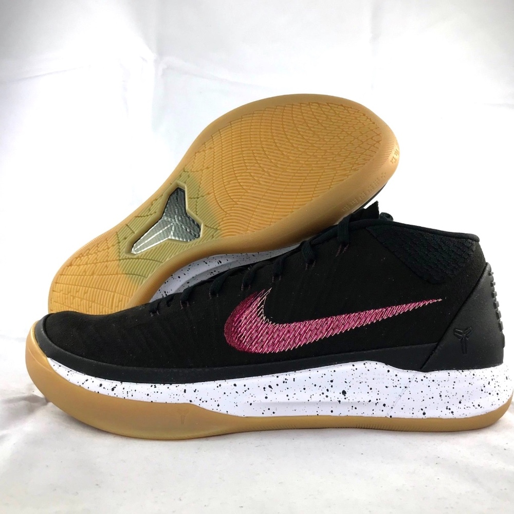 Nike Kobe AD Mid Black White Red Gum Sole